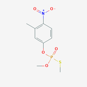 molecular formula C9H12NO5PS B058062 4-[Methoxy(methylsulfanyl)phosphoryl]oxy-2-methyl-1-nitrobenzene CAS No. 3344-14-7