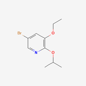 molecular formula C10H14BrNO2 B580621 5-Bromo-3-ethoxy-2-isopropoxypyridine CAS No. 1241752-38-4