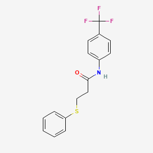 molecular formula C16H14F3NOS B5806216 3-(phenylthio)-N-[4-(trifluoromethyl)phenyl]propanamide 