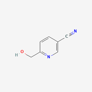 molecular formula C7H6N2O B580622 6-(Hydroxymethyl)nicotinonitrile CAS No. 31795-61-6