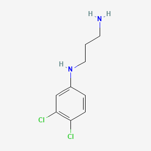 molecular formula C9H12Cl2N2 B580623 N1-(3,4-dichlorophenyl)propane-1,3-diamine CAS No. 1188535-10-5