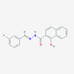 molecular formula C18H13FN2O2 B5806250 N'-(3-fluorobenzylidene)-1-hydroxy-2-naphthohydrazide 