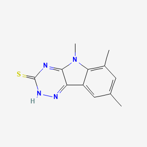 molecular formula C12H12N4S B5806256 5,6,8-trimethyl-5H-[1,2,4]triazino[5,6-b]indole-3-thiol 