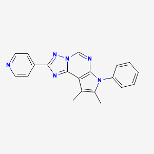 molecular formula C20H16N6 B5806257 8,9-dimethyl-7-phenyl-2-(4-pyridinyl)-7H-pyrrolo[3,2-e][1,2,4]triazolo[1,5-c]pyrimidine 
