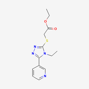 ethyl {[4-ethyl-5-(3-pyridinyl)-4H-1,2,4-triazol-3-yl]thio}acetate