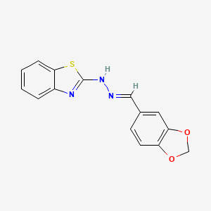 1,3-benzodioxole-5-carbaldehyde 1,3-benzothiazol-2-ylhydrazone