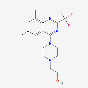 molecular formula C17H21F3N4O B5806299 2-{4-[6,8-dimethyl-2-(trifluoromethyl)-4-quinazolinyl]-1-piperazinyl}ethanol 
