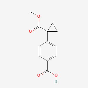 molecular formula C12H12O4 B580630 4-(1-(Methoxycarbonyl)cyclopropyl)benzoic acid CAS No. 807382-47-4