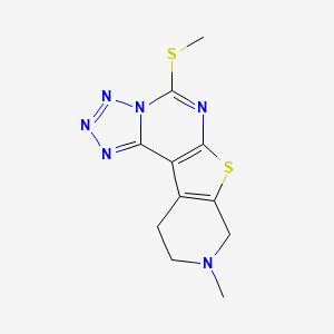 molecular formula C11H12N6S2 B5806308 9-methyl-5-(methylthio)-8,9,10,11-tetrahydropyrido[4',3':4,5]thieno[3,2-e]tetrazolo[1,5-c]pyrimidine 