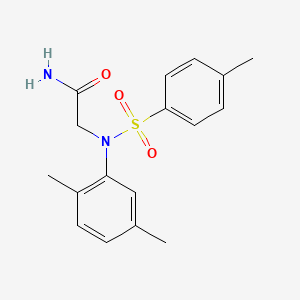 molecular formula C17H20N2O3S B5806313 N~2~-(2,5-dimethylphenyl)-N~2~-[(4-methylphenyl)sulfonyl]glycinamide 