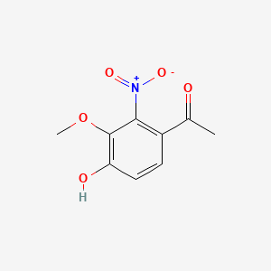 molecular formula C9H9NO5 B580632 1-(4-羟基-3-甲氧基-2-硝基苯基)乙酮 CAS No. 1260785-45-2