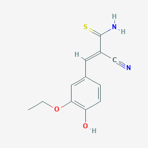molecular formula C12H12N2O2S B5806327 2-cyano-3-(3-ethoxy-4-hydroxyphenyl)-2-propenethioamide 