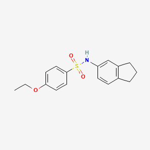 molecular formula C17H19NO3S B5806341 N-(2,3-dihydro-1H-inden-5-yl)-4-ethoxybenzenesulfonamide 