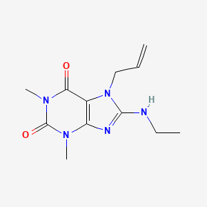 molecular formula C12H17N5O2 B5806355 7-allyl-8-(ethylamino)-1,3-dimethyl-3,7-dihydro-1H-purine-2,6-dione 