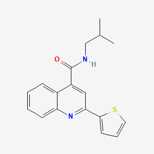 molecular formula C18H18N2OS B5806365 N-isobutyl-2-(2-thienyl)-4-quinolinecarboxamide 