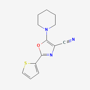molecular formula C13H13N3OS B5806375 5-(1-piperidinyl)-2-(2-thienyl)-1,3-oxazole-4-carbonitrile 