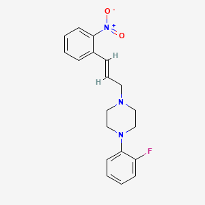 1-(2-fluorophenyl)-4-[3-(2-nitrophenyl)-2-propen-1-yl]piperazine
