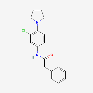 N-[3-chloro-4-(1-pyrrolidinyl)phenyl]-2-phenylacetamide