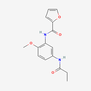 molecular formula C15H16N2O4 B5806387 N-[2-methoxy-5-(propionylamino)phenyl]-2-furamide 