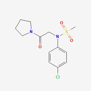 N-(4-chlorophenyl)-N-[2-oxo-2-(1-pyrrolidinyl)ethyl]methanesulfonamide