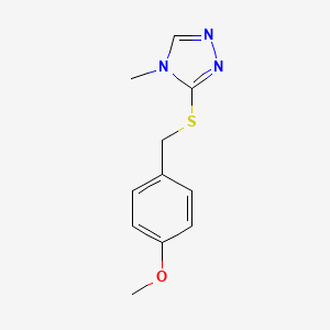 molecular formula C11H13N3OS B5806412 3-[(4-methoxybenzyl)thio]-4-methyl-4H-1,2,4-triazole 