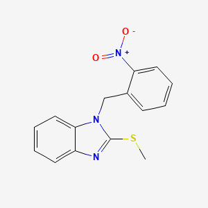 molecular formula C15H13N3O2S B5806415 2-(methylthio)-1-(2-nitrobenzyl)-1H-benzimidazole 