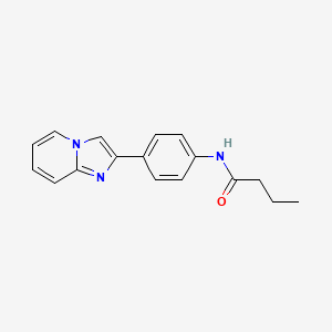 molecular formula C17H17N3O B5806417 N-(4-imidazo[1,2-a]pyridin-2-ylphenyl)butanamide 