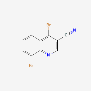 B580642 4,8-Dibromoquinoline-3-carbonitrile CAS No. 1242260-88-3