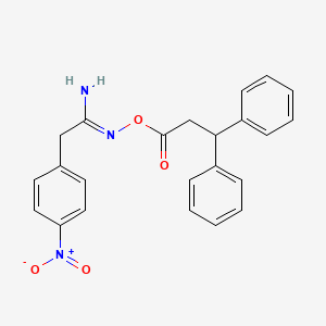 molecular formula C23H21N3O4 B5806424 N'-[(3,3-diphenylpropanoyl)oxy]-2-(4-nitrophenyl)ethanimidamide 