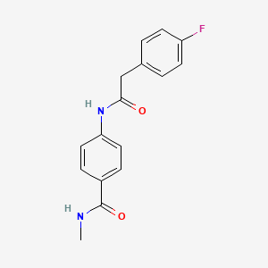 molecular formula C16H15FN2O2 B5806448 4-{[(4-fluorophenyl)acetyl]amino}-N-methylbenzamide 