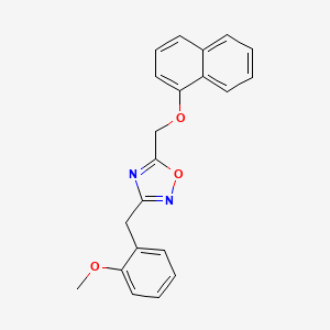 molecular formula C21H18N2O3 B5806455 3-(2-methoxybenzyl)-5-[(1-naphthyloxy)methyl]-1,2,4-oxadiazole 