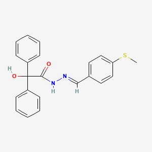 molecular formula C22H20N2O2S B5806497 2-hydroxy-N'-[4-(methylthio)benzylidene]-2,2-diphenylacetohydrazide 
