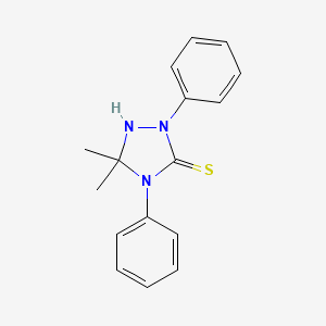 molecular formula C16H17N3S B5806519 5,5-dimethyl-2,4-diphenyl-1,2,4-triazolidine-3-thione 