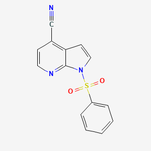 B580652 1-(Phenylsulfonyl)-1H-pyrrolo[2,3-b]pyridine-4-carbonitrile CAS No. 1227269-45-5