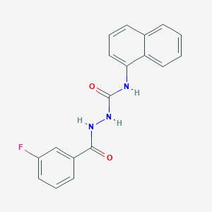 2-(3-fluorobenzoyl)-N-1-naphthylhydrazinecarboxamide