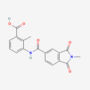 molecular formula C18H14N2O5 B5806527 2-methyl-3-{[(2-methyl-1,3-dioxo-2,3-dihydro-1H-isoindol-5-yl)carbonyl]amino}benzoic acid 