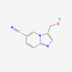 molecular formula C9H7N3O B580653 3-(羟甲基)咪唑并[1,2-a]吡啶-6-腈 CAS No. 1313726-32-7