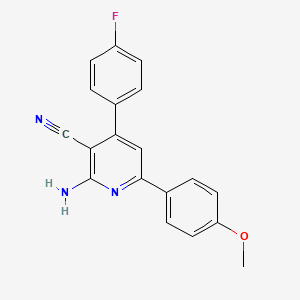 molecular formula C19H14FN3O B5806531 2-amino-4-(4-fluorophenyl)-6-(4-methoxyphenyl)nicotinonitrile CAS No. 423731-46-8