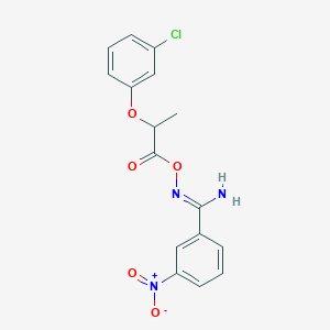 molecular formula C16H14ClN3O5 B5806544 N'-{[2-(3-chlorophenoxy)propanoyl]oxy}-3-nitrobenzenecarboximidamide 