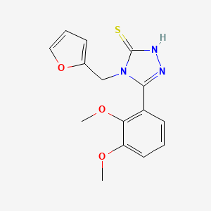 molecular formula C15H15N3O3S B5806545 5-(2,3-dimethoxyphenyl)-4-(2-furylmethyl)-2,4-dihydro-3H-1,2,4-triazole-3-thione 