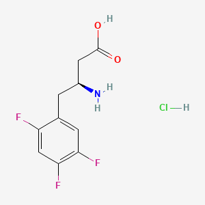 molecular formula C10H11ClF3NO2 B580656 (S)-3-Amino-4-(2,4,5-trifluorophenyl)butanoic acid hydrochloride CAS No. 1217809-78-3