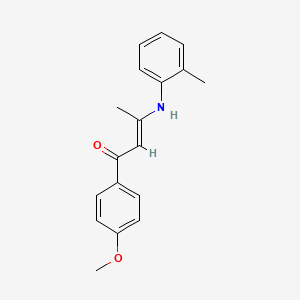 molecular formula C18H19NO2 B5806565 1-(4-methoxyphenyl)-3-[(2-methylphenyl)amino]-2-buten-1-one 