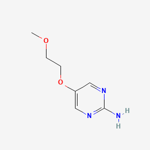 molecular formula C7H11N3O2 B580657 2-Pyrimidinamine, 5-(2-methoxyethoxy)- CAS No. 3603-07-4