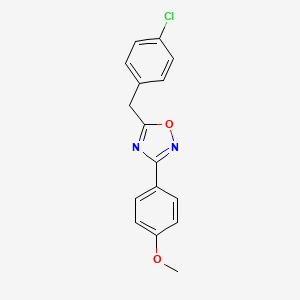 molecular formula C16H13ClN2O2 B5806570 5-(4-chlorobenzyl)-3-(4-methoxyphenyl)-1,2,4-oxadiazole 