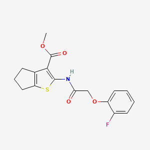 molecular formula C17H16FNO4S B5806593 methyl 2-{[(2-fluorophenoxy)acetyl]amino}-5,6-dihydro-4H-cyclopenta[b]thiophene-3-carboxylate 