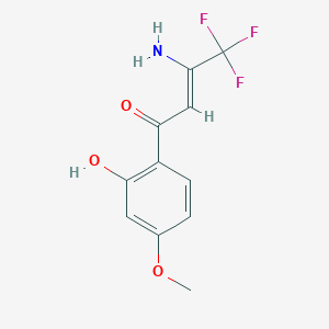 molecular formula C11H10F3NO3 B5806597 3-amino-4,4,4-trifluoro-1-(2-hydroxy-4-methoxyphenyl)-2-buten-1-one 