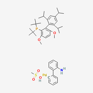 molecular formula C44H63NO5PPdS- B580660 tBuBrettPhos Pd G3 CAS No. 1536473-72-9
