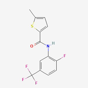 molecular formula C13H9F4NOS B5806612 N-[2-fluoro-5-(trifluoromethyl)phenyl]-5-methyl-2-thiophenecarboxamide 