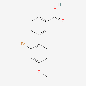molecular formula C14H11BrO3 B580662 2'-Bromo-4'-methoxybiphenyl-3-carboxylic acid CAS No. 1215206-38-4