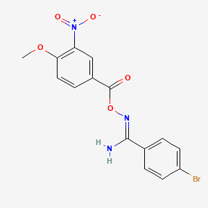 molecular formula C15H12BrN3O5 B5806657 4-bromo-N'-[(4-methoxy-3-nitrobenzoyl)oxy]benzenecarboximidamide 